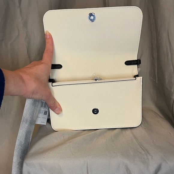 NWT Kate Spade Madison Willow Mini Flap Crossbody in Gray and Cream - Picture 11 of 14